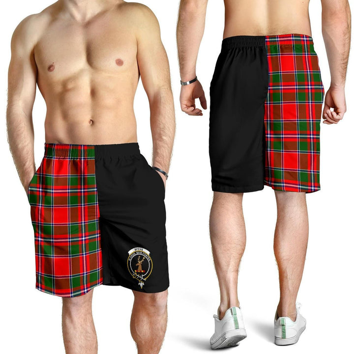 Scottish Spens Clan Crest Tartan Half of Me Men's Shorts