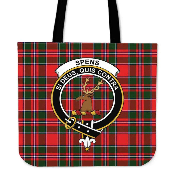 Scottish Spens Modern Clan Crest Tartan Tote Bag Tartan Plaid