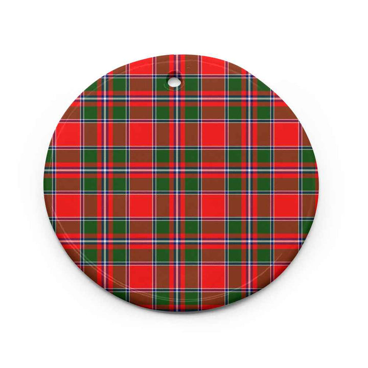 Scottish Spens Modern Clan Tartan Ceramic Ornament Circle Shape Tartan Plaid