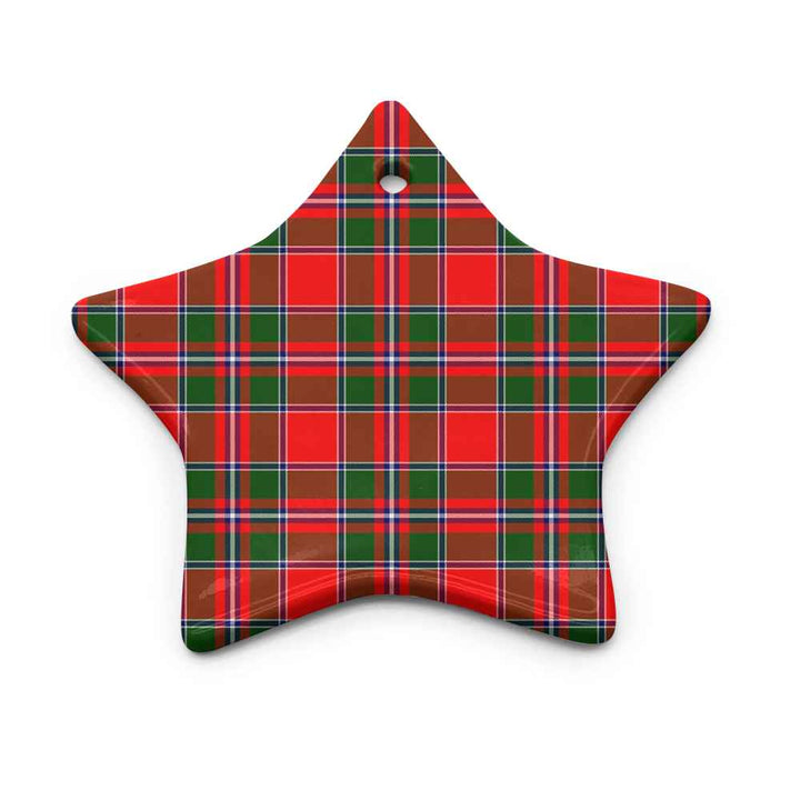 Scottish Spens Modern Clan Tartan Ceramic Ornament Star Shape Tartan Plaid