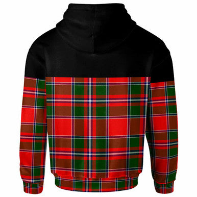 Scottish Spens Modern Clan Tartan Hoodie - Horizontal Style Back Side Tartan Plaid