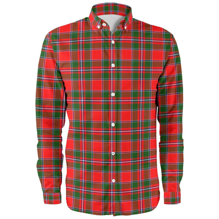 Scottish Spens Modern Clan Tartan Long Sleeve Shirt Front Side Tartan Plaid