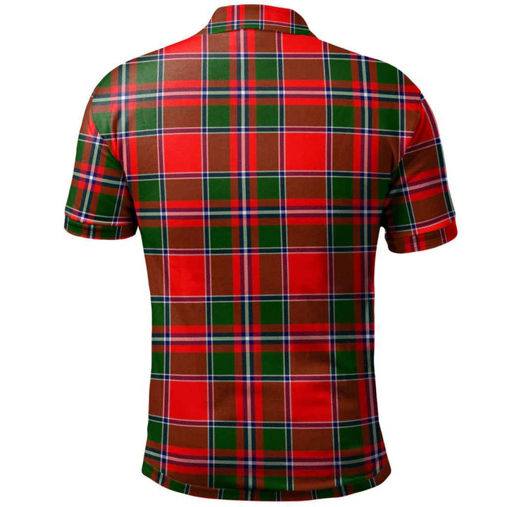 Scottish Spens Modern Clan Tartan Polo Shirt Back Side Tartan Plaid