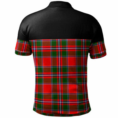 Scottish Spens Modern Clan Tartan Polo Shirt - Horizontal Style Back Side Tartan Plaid