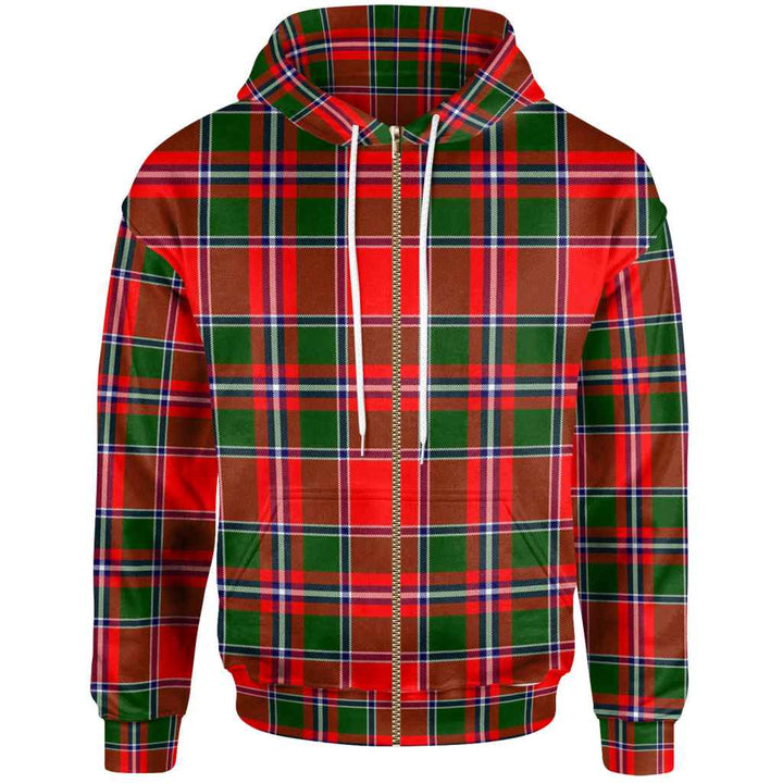 Scottish Spens Modern Clan Tartan Hoodie Zip Tartan Plaid