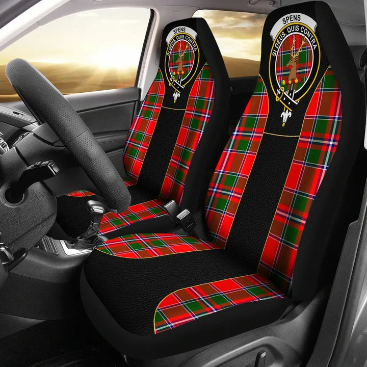 Scottish Spens (Or Spence) Clan Crest Tartan Car Seat Covers - Special Style 1