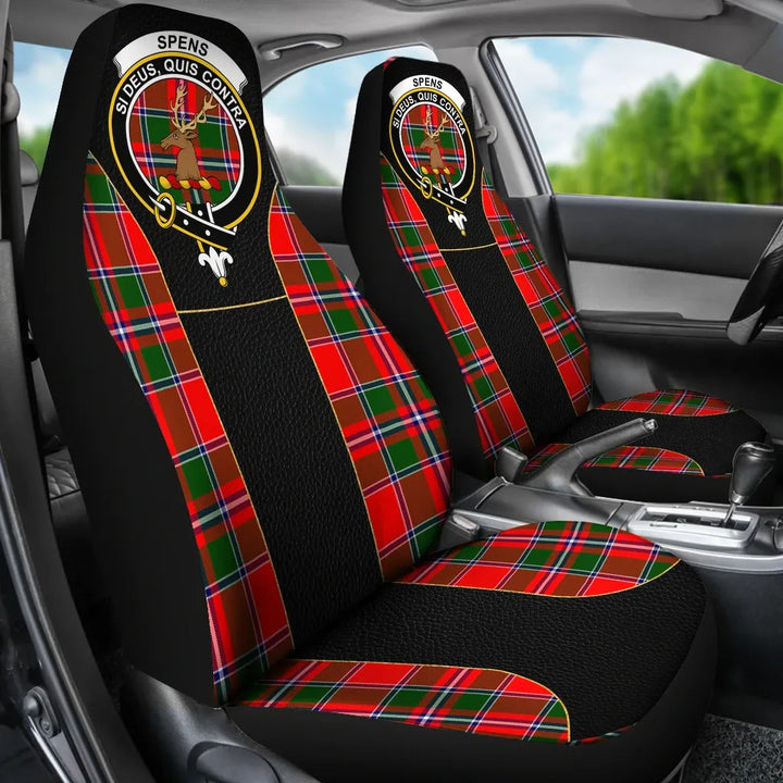Scottish Spens (Or Spence) Clan Crest Tartan Car Seat Covers - Special Style 3