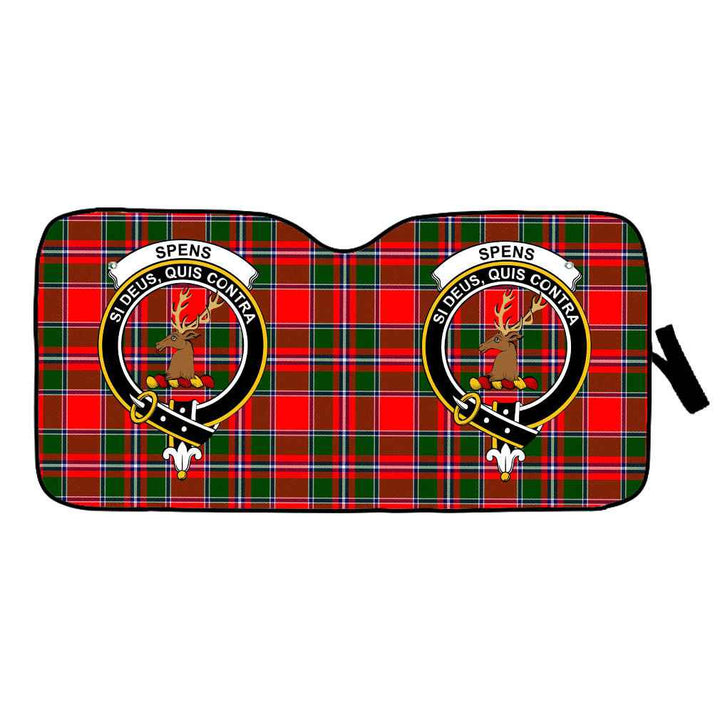 Scottish Spens (or Spence) Clan Crest Tartan Car Windshield Sun Shade Tartan Plaid 1
