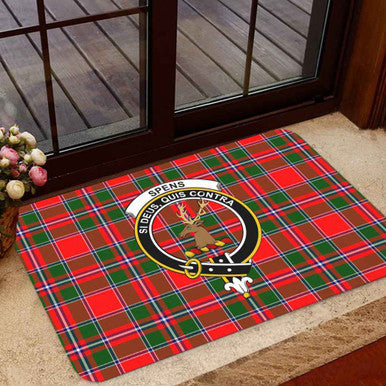 Scottish Spens (or Spence) Clan Crest Tartan Door Mat Tartan Plaid 1