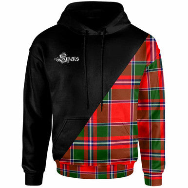 Scottish Spens (or Spence) Clan Crest Tartan Hoodie - Military Logo Front Side Tartan Plaid