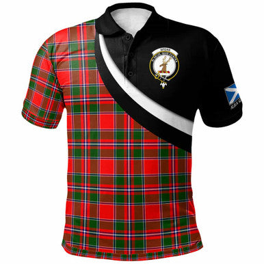 Scottish Spens (or Spence) Clan Crest Tartan Polo Shirt - Scotland Forever Style Front Side Tartan Plaid