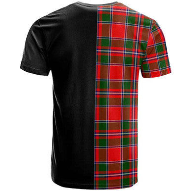 Scottish Spens (or Spence) Clan Crest Tartan T-Shirt Half in Me Back Side Tartan Plaid