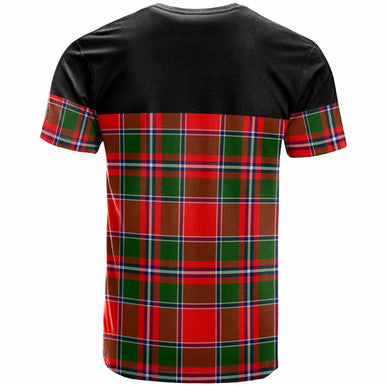 Scottish Spens (or Spence) Clan Crest Tartan T-Shirt - Horizontal Style Back Side Tartan Plaid
