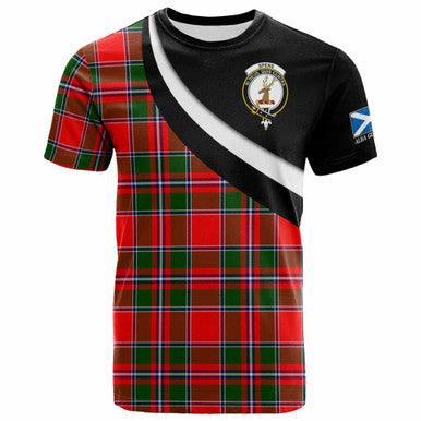 Scottish Spens (or Spence) Clan Crest Tartan T-Shirt - Scotland Forever Style Front Side Tartan Plaid