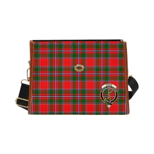 Scottish Spens (or Spence) Clan Crest Tartan Waterproof Canvas Bag Tartan Plaid 2