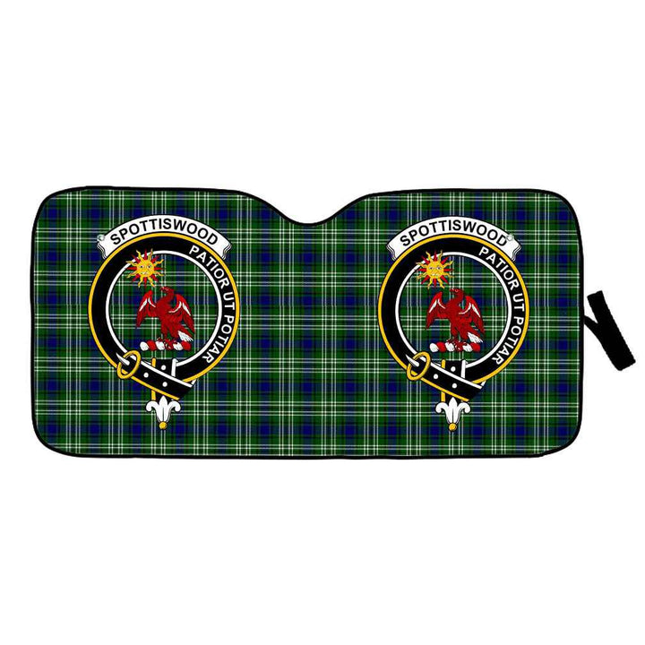 Scottish Spottiswood Clan Crest Tartan Car Windshield Sun Shade Tartan Plaid 1