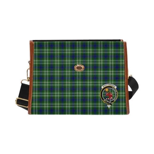 Scottish Spottiswood Clan Crest Tartan Waterproof Canvas Bag Tartan Plaid 2