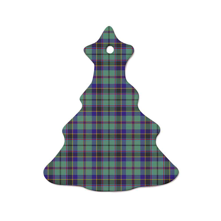 Scottish Stevenson Clan Tartan Ceramic Ornament  Tree Shape Tartan Plaid