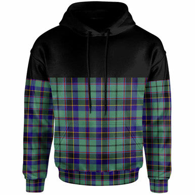 Scottish Stevenson Clan Tartan Hoodie - Horizontal Style Front Side Tartan Plaid