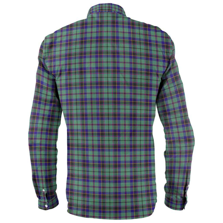 Scottish Stevenson Clan Tartan Long Sleeve Shirt Back Side Tartan Plaid
