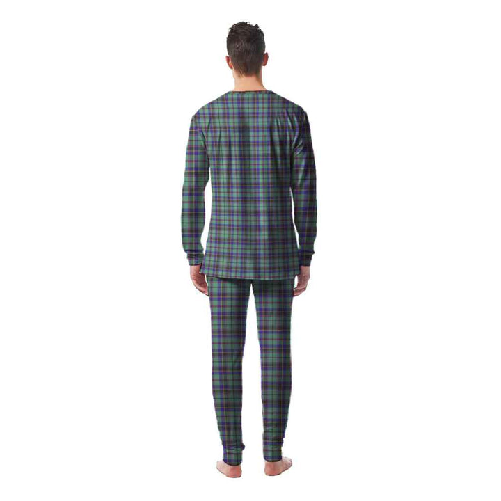 Scottish Stevenson Clan Tartan Pajama Set Men Back Side Tartan Plaid
