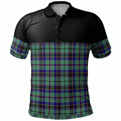 Scottish Stevenson Clan Tartan Polo Shirt - Horizontal Style Front Side Tartan Plaid