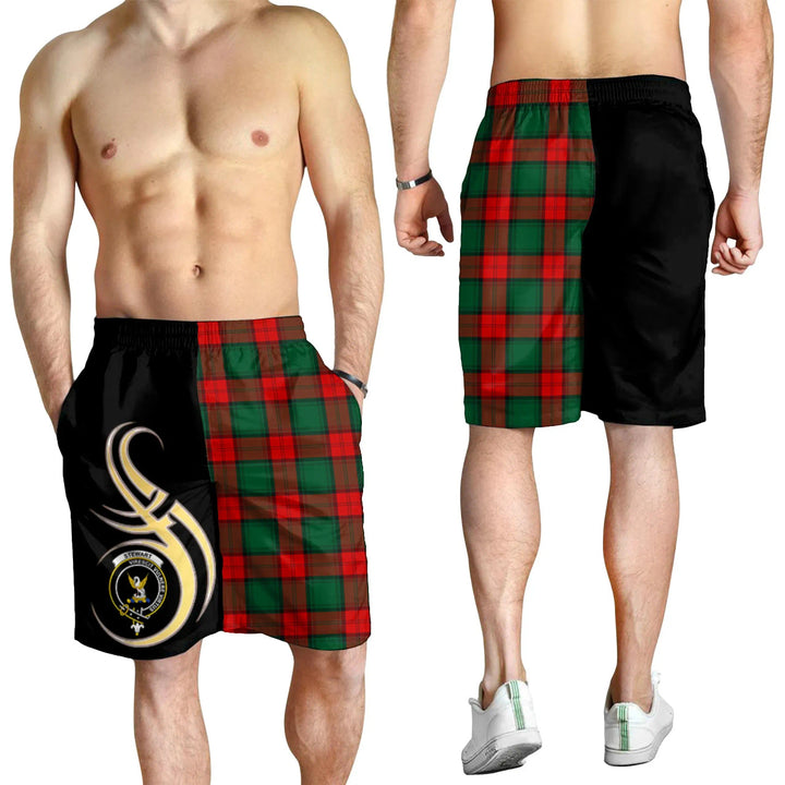 Scottish Stewart Atholl Modern Clan Crest Tartan Believe in Me Men's Shorts