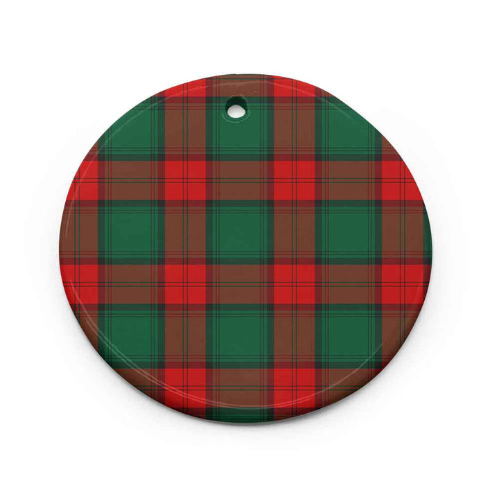 Scottish Stewart Atholl Modern Clan Tartan Ceramic Ornament Circle Shape Tartan Plaid