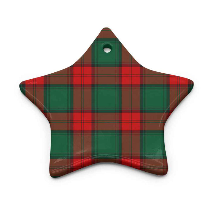 Scottish Stewart Atholl Modern Clan Tartan Ceramic Ornament Star Shape Tartan Plaid