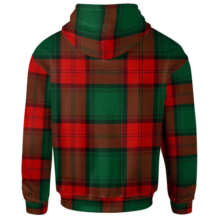 Scottish Stewart Atholl Modern Clan Tartan Hoodie Back Side Tartan Plaid