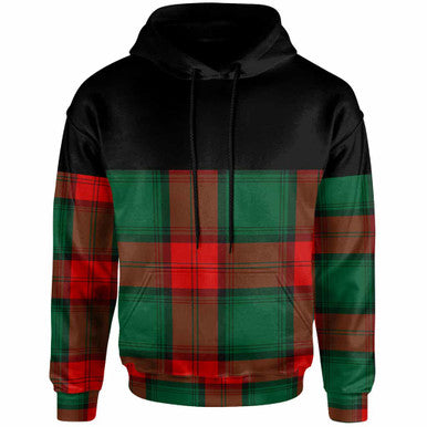 Scottish Stewart Atholl Modern Clan Tartan Hoodie - Horizontal Style Front Side Tartan Plaid