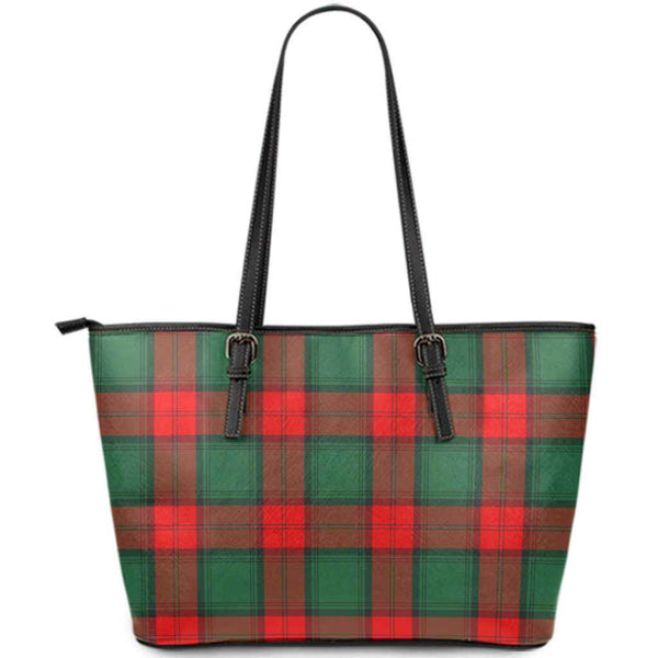 Scottish Stewart Atholl Modern Clan Tartan Leather Tote Tartan Plaid
