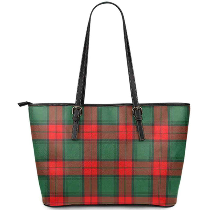 Scottish Stewart Atholl Modern Clan Tartan Leather Tote Tartan Plaid