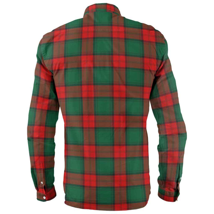 Scottish Stewart Atholl Modern Clan Tartan Long Sleeve Shirt Back Side Tartan Plaid