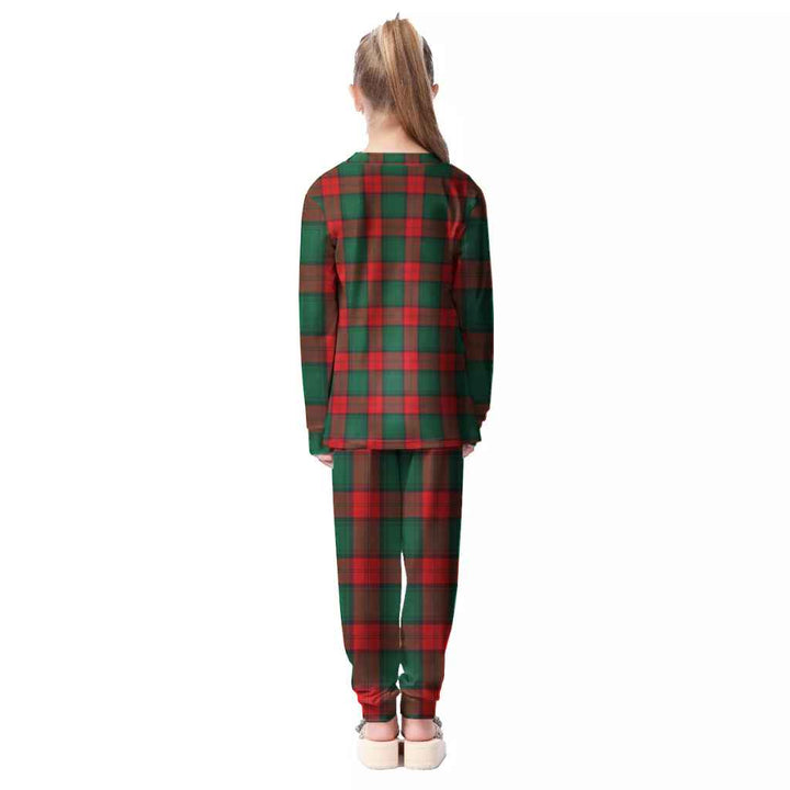 Scottish Stewart Atholl Modern Clan Tartan Pajama Set Kid Back Side Tartan Plaid