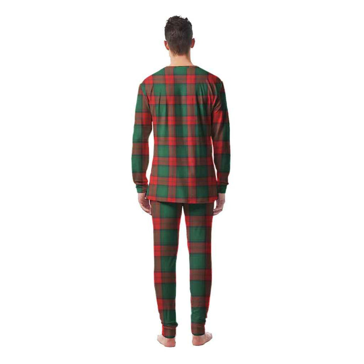 Scottish Stewart Atholl Modern Clan Tartan Pajama Set Men Back Side Tartan Plaid
