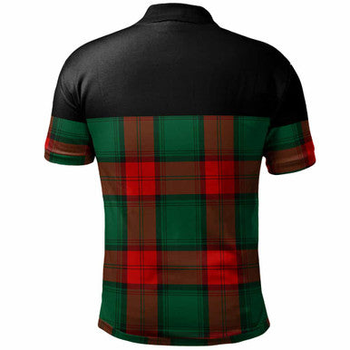 Scottish Stewart Atholl Modern Clan Tartan Polo Shirt - Horizontal Style Back Side Tartan Plaid