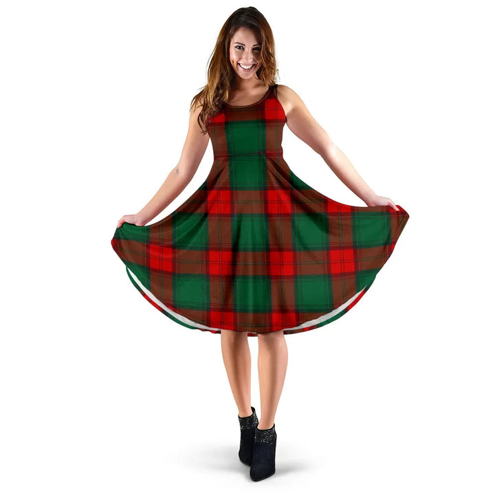 Scottish Stewart Atholl Modern Clan Tartan Women Midi Dress