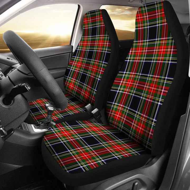 Scottish Stewart Black Clan Tartan Car Seat Covers 2