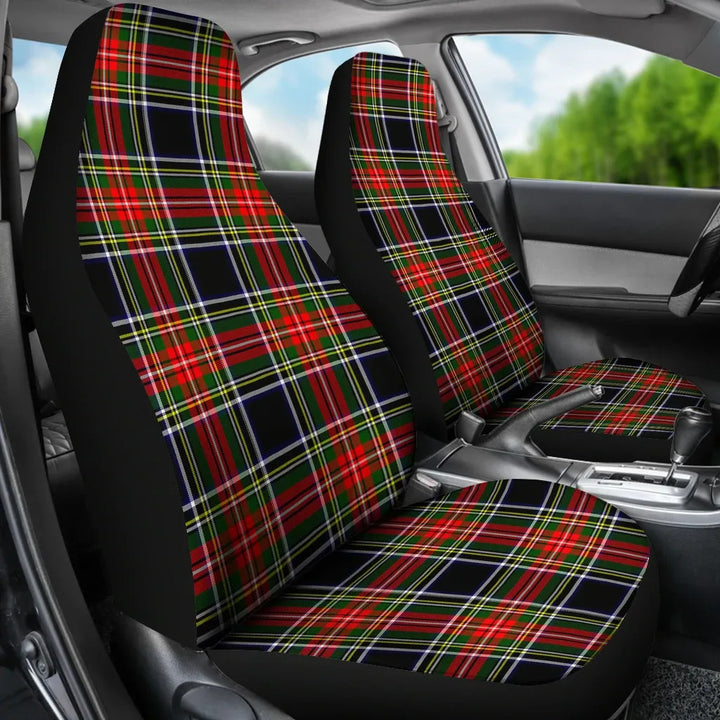 Scottish Stewart Black Clan Tartan Car Seat Covers 3