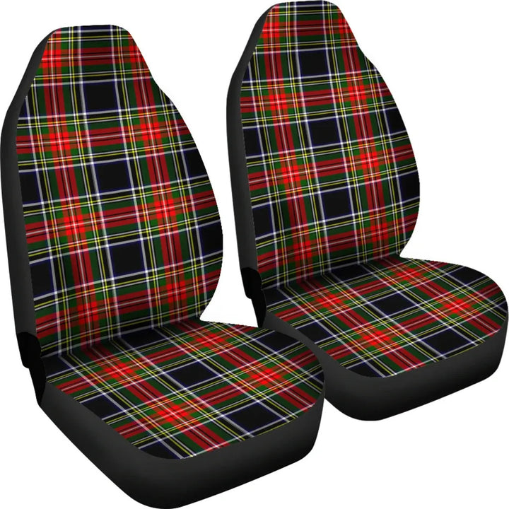 Scottish Stewart Black Clan Tartan Car Seat Covers 4