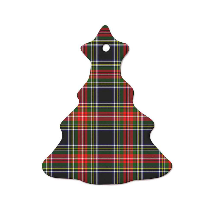 Scottish Stewart Black Clan Tartan Ceramic Ornament  Tree Shape Tartan Plaid