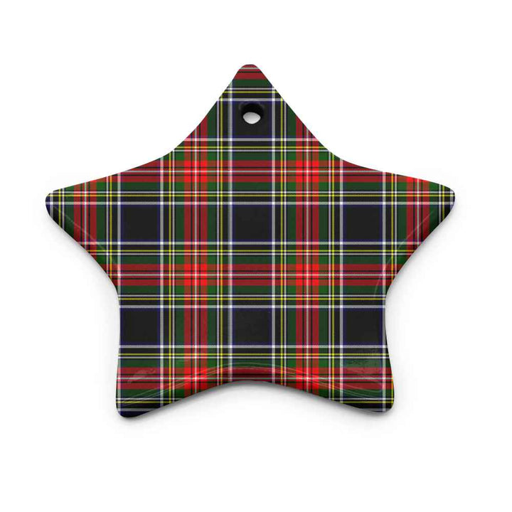 Scottish Stewart Black Clan Tartan Ceramic Ornament Star Shape Tartan Plaid