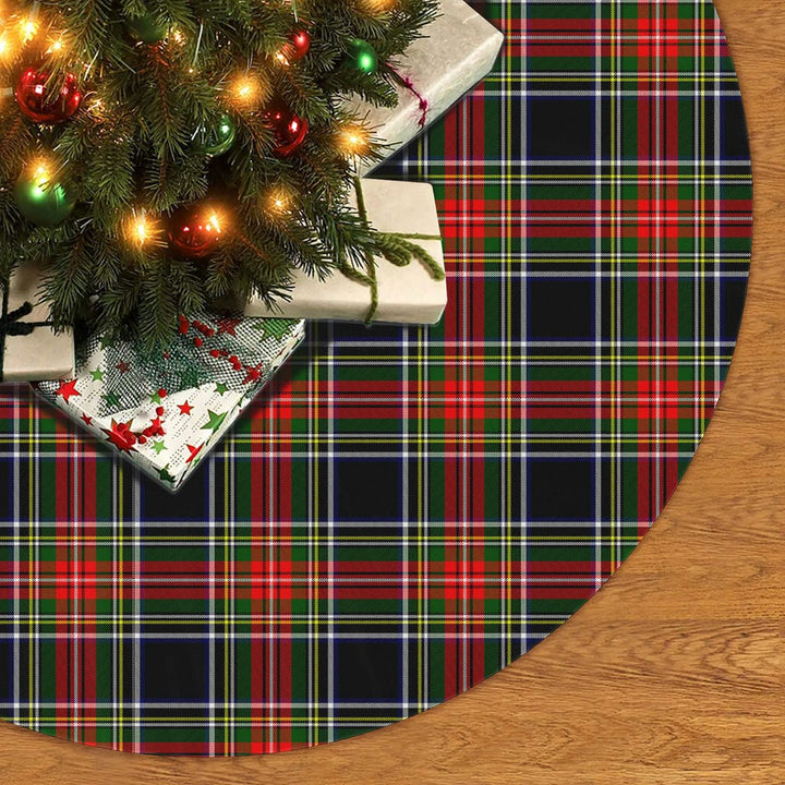 Scottish Stewart Black Clan Tartan Christmas Tree Skirt No Tassels 2 Tartan Plaid