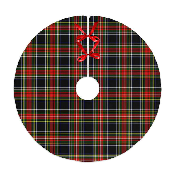 Scottish Stewart Black Clan Tartan Christmas Tree Skirt No Tassels 1 Tartan Plaid