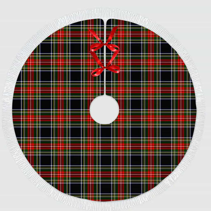 Scottish Stewart Black Clan Tartan Christmas Tree Skirt Tassels 1 Tartan Plaid