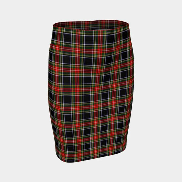 Scottish Stewart Black Clan Tartan Fitted Skirt Tartan Plaid 1