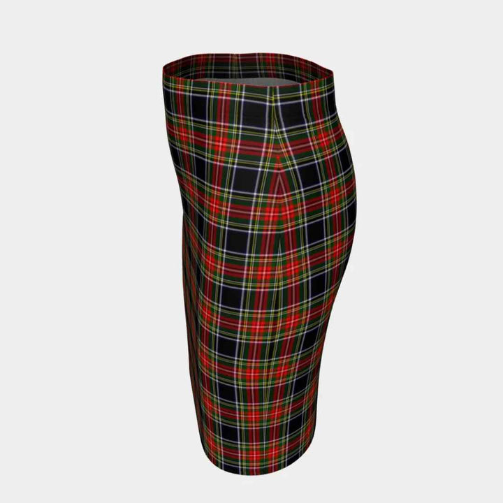 Scottish Stewart Black Clan Tartan Fitted Skirt Tartan Plaid 2