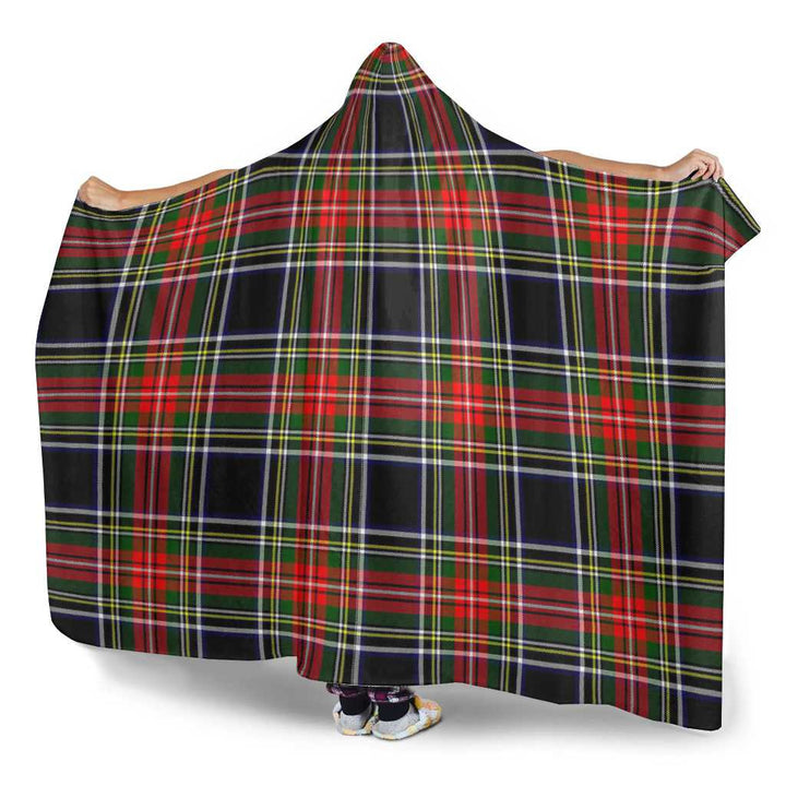 Scottish Stewart Black Clan Tartan Hooded Blanket Tartan Plaid 3