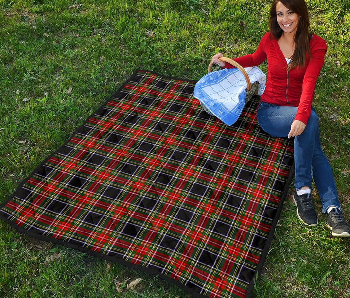 Scottish Stewart Black Clan Tartan Quilt Tartan Plaid 4